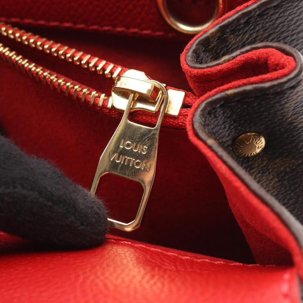 Louis Vuitton red canvas leather Monogram Venus handbag brown - Picture 8 of 8
